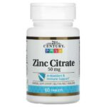 21st Century, Zinc Citrate, zinc citrate, 50 mg, 60 tablets,21st Century, Zinc Citrate, Zinkcitrat, 50 mg, 60 Tabletten
