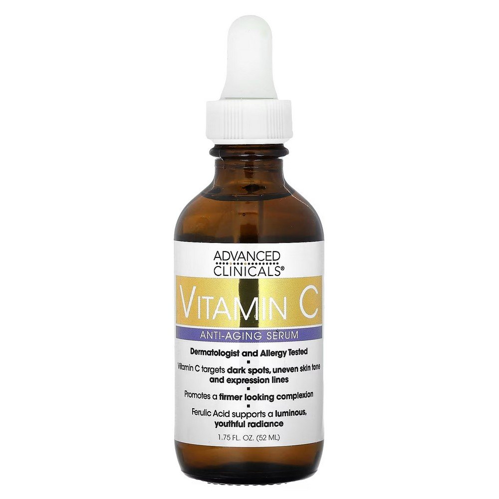 Advanced Clinicals, Vitamin C, Anti-Aging-Serum, 52 ml (1,75 fl. oz.),Advanced Clinicals, антивозрастная сыворотка с витамином C, 52 мл, (1,75 жидк. унции)