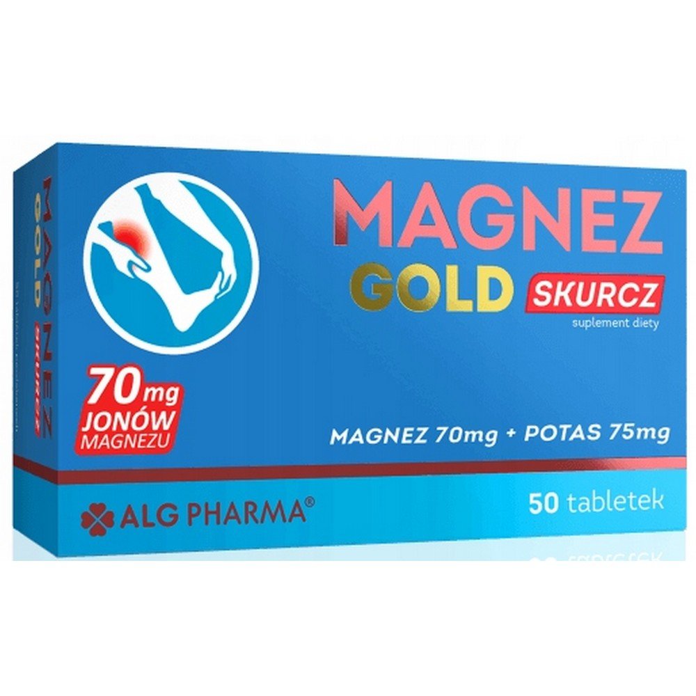 Alg Pharma, Magnesium Gold Dietary supplement Spasm magnesium,50, pcs.Magnesium Gold Suplement diety Skurcz magnezu, 50 szt.
