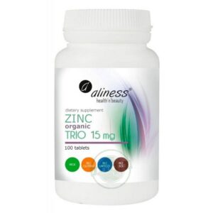 Aliness Cynk Organiczny Trio 15 mg 100 tabl,Aliness Organic Zinc Trio 15 mg 100 tabl