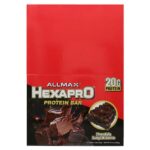 ALLMAX, Hexapro Protein Bar, Chocolate Fudge Brownie, 12 bars, 53 g each,ALLMAX, Hexapro Protein Bar, протеиновый батончик, брауни с шоколадной помадкой, 12 батончиков по 53 г (1,9 унции)