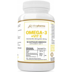 Alto Pharma,Omega-3 + vitamin E dietary supplement ,90 pcs.Suplement diety Omega-3 + witamina E, 90 szt.