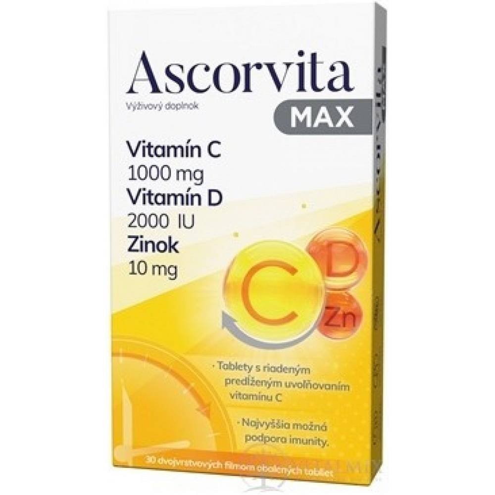 ASCORVITA MAX tablet vitamin C D and zinc 30