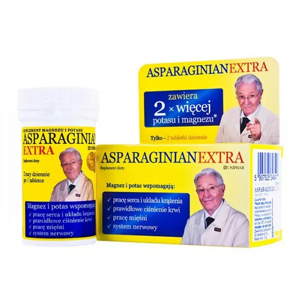 ASPARAGINATE EXTRA, MAGNESIUM, POTASSIUM, 50 tablets.