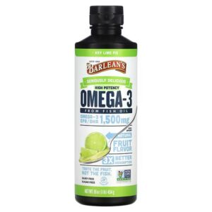 Barlean's, Omega-3 Fish Oil, Key Lime Pie, 1,500 mg, 16 oz (454 g),Barlean's, Omega-3 Fish Oil, Key Lime Pie, 1,500 mg, 16 oz (454 g)
