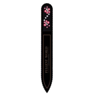 Fulgent World s.r.o.,BLACK GLASS NAIL FILES DECORATED WITH BOHEMIAN CRYSTALS COLLECTION#16/3,PILNÍKY NA NEHTY Z ČERNÉHO SKLA ZDOBENÉ KOLEKCÍ BOHEMIAN CRYSTALS#16/3