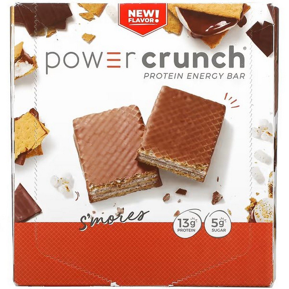 BNRG, Power Crunch Protein Energy Bars, S'mores, 12 Bars, 40 g (1.4 oz.) Each,BNRG, Power Crunch Protein-Energieriegel, S'mores, 12 Riegel, je 40 g (1,4 oz.)