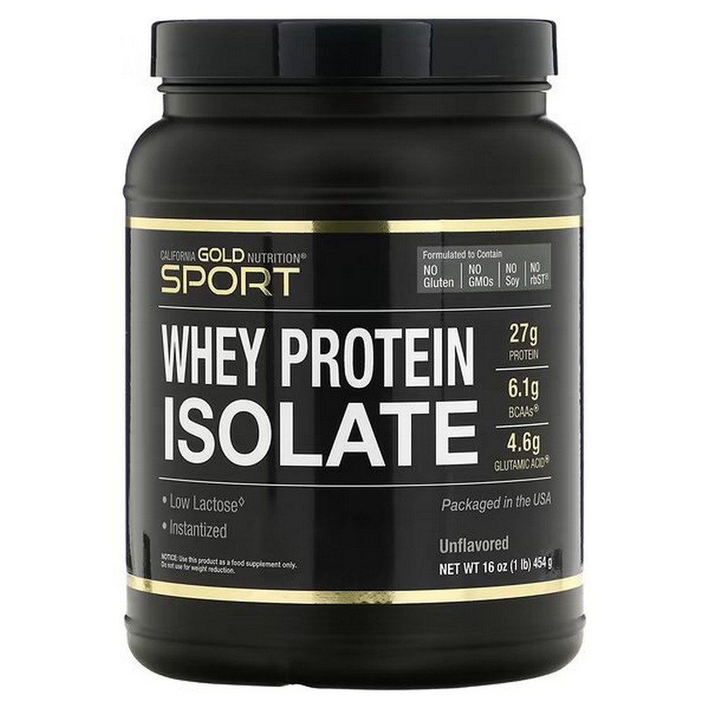 California Gold Nutrition, SPORT - Whey Protein Isolate, 454 g (1 lb., 16 oz.),California Gold Nutrition, SPORT – Whey Protein Isolate, Molkenproteinisolat, 454 g (1 lb., 16 oz.)