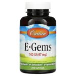 Carlson, E-Gems, 67 mg (100 IU), 250 softgels,Carlson, E-Gems, 67 мг (100 МЕ), 250 капсул