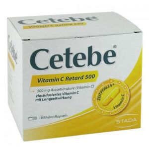 CETEBE vitamin C prolonged-release capsules 500 mg, 180 pcs