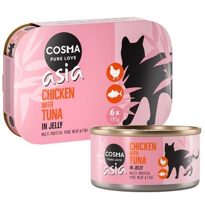 24 x 170g Cosma Asia in Jelly Wet Cat