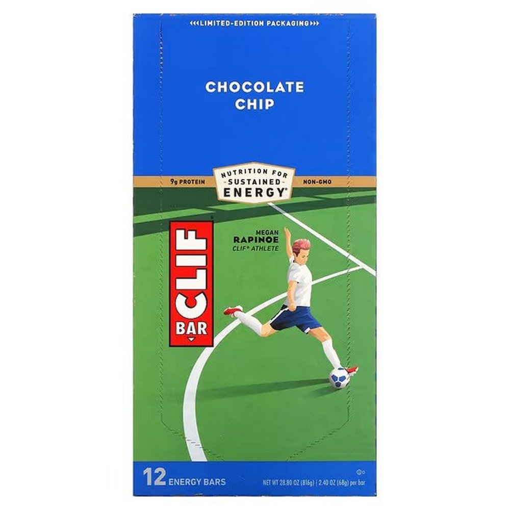 Clif Bar, Energy Bar, Chocolate Chip, 12 Bars, 68g each,Clif Bar, Energieriegel, Schokoladensplitter, 12 Riegel, 68 g pro Stück