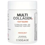 Codeage, Multi Collagen + Gut Blend, , 90 capsules,Codeage, смесь нескольких типов коллагена и кишечника, 90 капсул