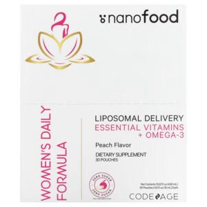 Codeage, Nanofood, Women's Daily Formula, Essential Vitamins & Omega-3, 0.5 fl oz (15 ml),Codeage, Nanofood, ежедневная формула для женщин, необходимые витамины и омега-3, 0,5 жидкой унции (15 мл)
