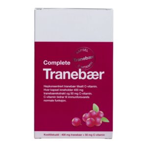 Complete tranebær m/C-vitamin Kaps 400 mg/50 mg