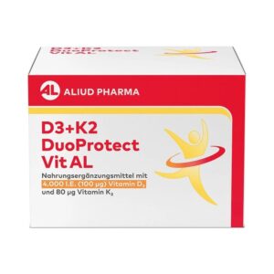 D3+K2 Duoprotect Vit AL 4000 IU / 80 mg Capsules Pack of 30,D3+K2 Duoprotect Vit AL 4000 IE / 80 mg Kapseln, 30 Stück