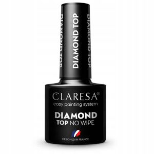 DIAMOND TOP NO WIPE lakier hybrydowy efekt Colorless, 5