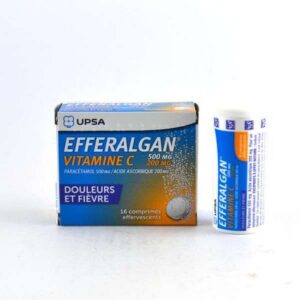 EFFERALGAN VITAMIN C 500 mg/200 mg, effervescent tablet,EFFERALGAN VITAMINE C 500 mg/200 mg , comprimé effervescent