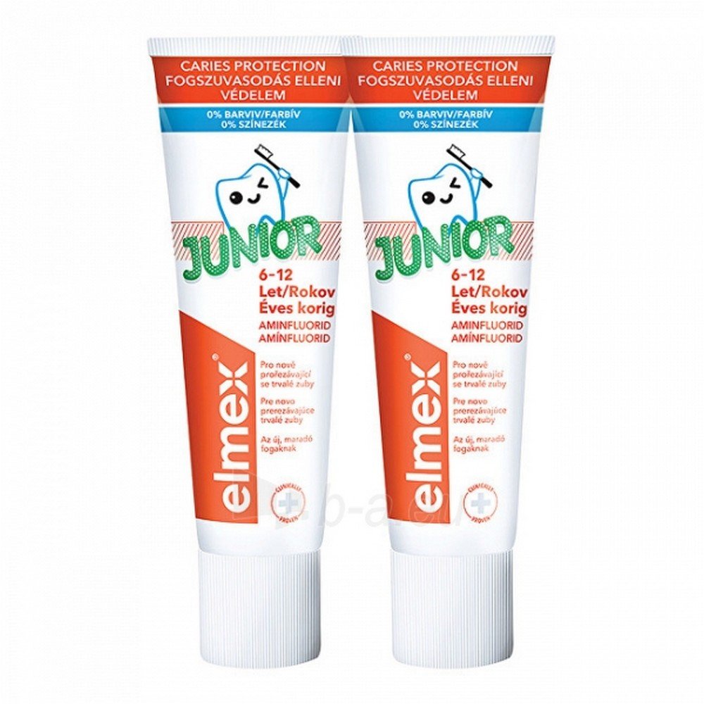 ELMEX Junior toothpaste double pack, 2X75 ml