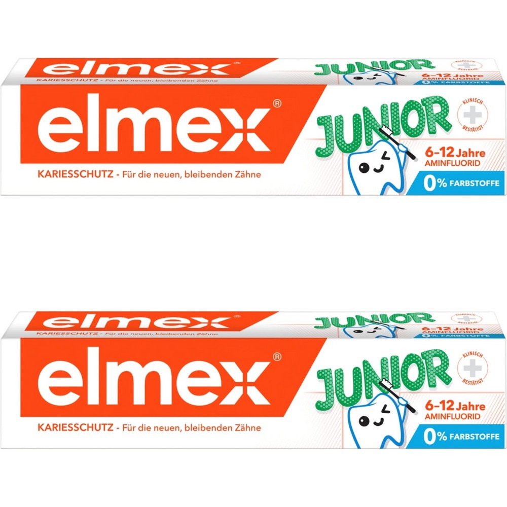 ELMEX Junior Toothpaste for children aged 6-12 years 2x 75 ml