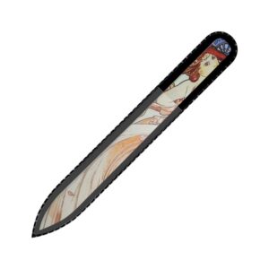 Fulgent World s.r.o.,GLASS NAIL FILE WITH ALPHONSE MUCHA PRINT #2,SKLENĚNÝ PILNÍK NA NEHTY S POTISKEM ALPHONSE MUCHA #2