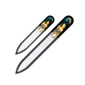 Fulgent World s.r.o.,GLASS NAIL FILES 3D SERIES SET OF 2 – ALPHONSE MUCHA #8,SKLENĚNÉ PILNÍKY NA NEHTY 3D SÉRIE SADA 2 – ALPHONSE MUCHA #8