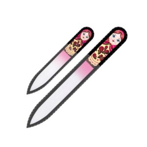 Fulgent World s.r.o.,GLASS NAIL FILES MATRYOSHKA SET OF 2 (PINK) CZECH ORIGINAL NAIL FILES,SKLENĚNÉ PILNÍKY MATRYOSHKA SADA 2 (RŮŽOVÉ) ČESKÉ ORIGINÁLNÍ PILNÍKY NA NEHTY