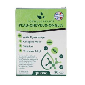 HDNC FORMULA BEAUTY SKIN NAILS HAIR 30 TABLETS, PEAU ONGLES CHEVEUX 30 COMPRIMES