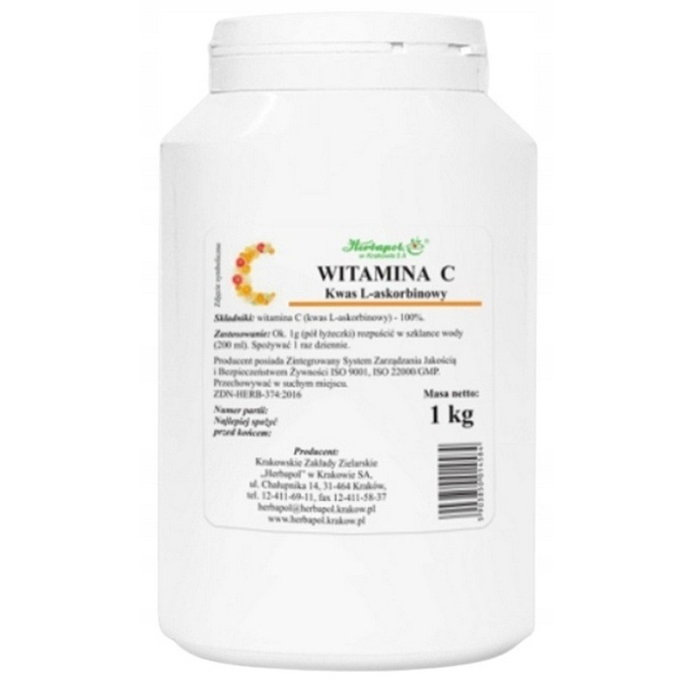 Herbapol Kraków,dietary supplement vitamin C, 1000 g,suplement diety witamina C, 1000 g