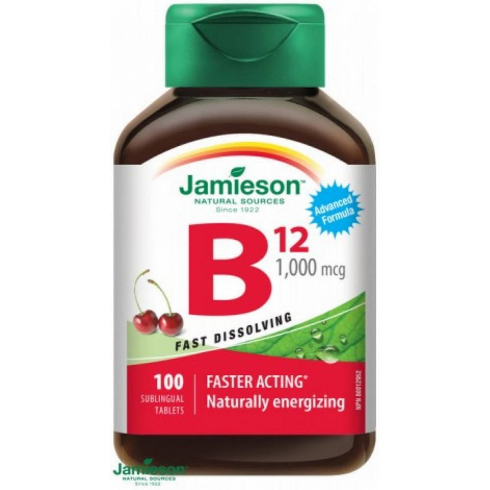 Jamieson vit. B12 1000 mcg cherry 100, Jamieson vit. B12 1000 mcg třešeň 100