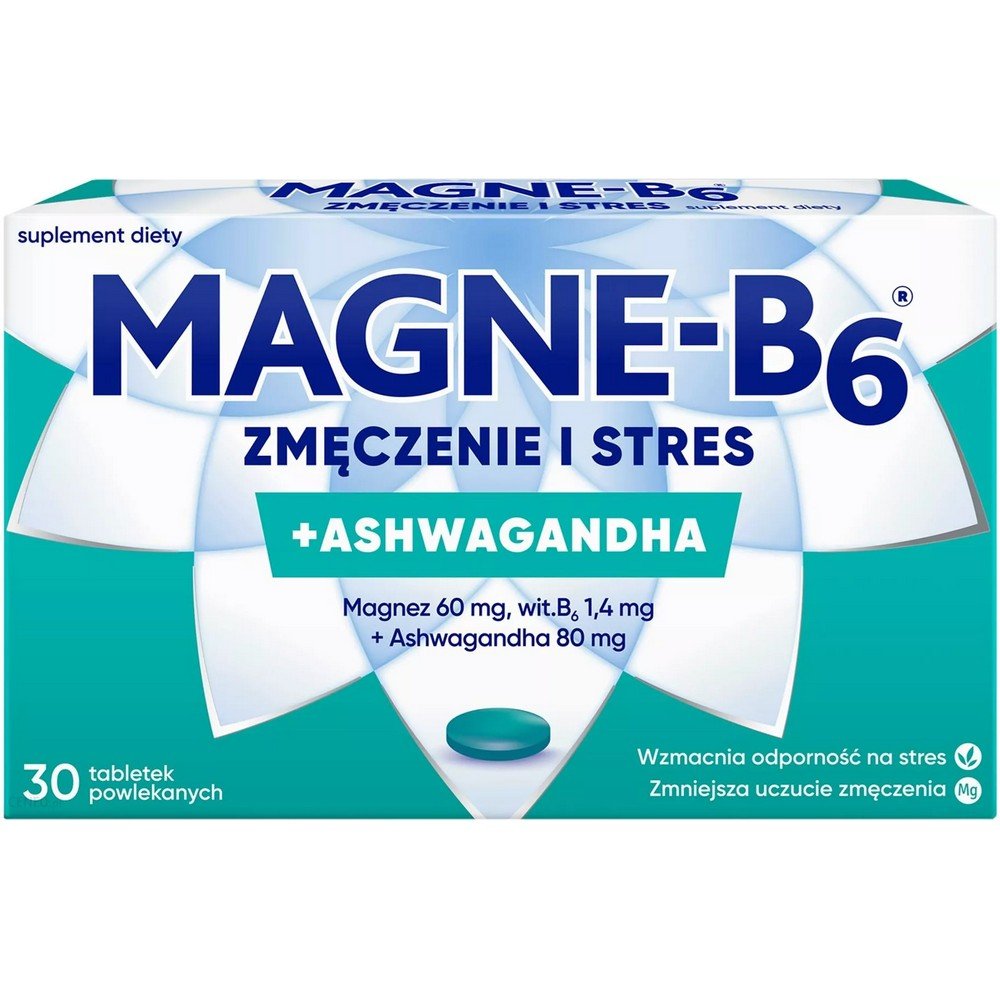 Magne-B6 Fatigue and stress magnesium and ashwagandha 30 tablets