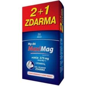 MaxiMag Hořčík 375mg+B6 tob.100+50 