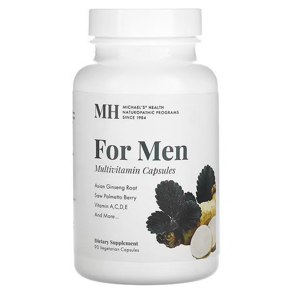Michael's Naturopathic, For Men, Multivitamin Capsules, 90 Vegetarian Capsules,Michael's Naturopathic, Für Männer, Multivitamin-Kapseln, 90 vegetarische Kapseln