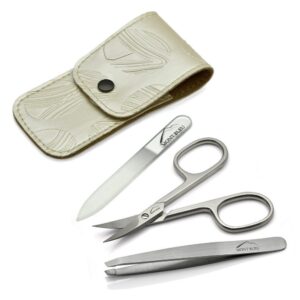 Mont Bleu s.r.o.,Mont Bleu 3-piece Manicure Set in Leatherette Case, Mike,Mont Bleu 3dílná sada na manikúru v koženém pouzdře, Mike