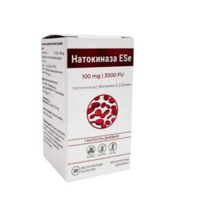 Natokinase with Vitamin E and Selenium, 100MG/3000 FU, 30, Натокиназа с Витамини Е и Селен,