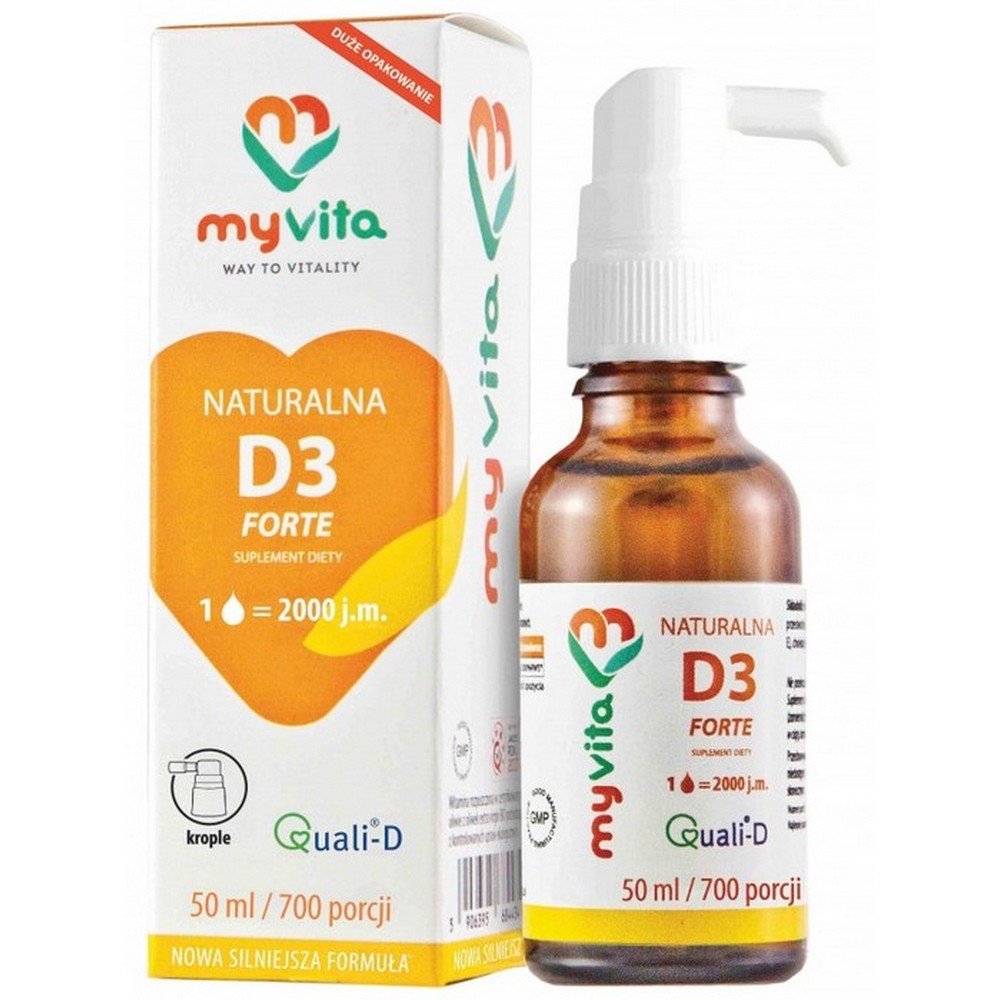 NATURAL VITAMIN D3, dietary supplement , 50, ml,NATURALNA WITAMINA D3, suplement diety, 50 ml,MyVita