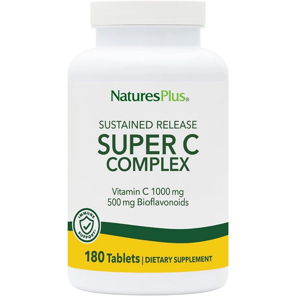 Natures Plus Super C Complex 1000mg (Vitamin C) S/R 180 Tablets (404g), Natures Plus Super C Complex 1000 mg (Vitamin C) S/R 180 Tabletten (404 g)