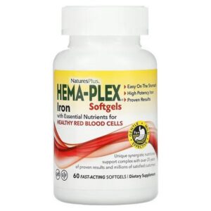 NaturesPlus, Hema-Plex, 60 quick-acting soft capsules,NaturesPlus, Hema-Plex, 60 Weichkapseln mit schneller Wirkung