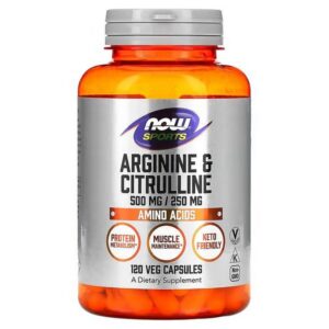 NOW Foods, Sports, Arginine and Citrulline, 120 Vegetarian Capsules,NOW Foods, Sports, Arginin und Citrullin, 120 vegetarische Kapseln