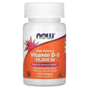 NOW Foods, Vitamin D-3, High Potency, High Potency Vitamin D-3, 10,000 IU, 120 Softgels,NOW Foods, Vitamin D-3, High Potency, hochwirksames Vitamin D-3, 10.000 IU, 120 Weichkapseln