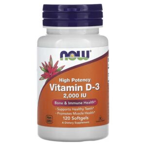 NOW Foods, Vitamin D-3, High Potency, High Potency Vitamin D3, 50 mcg (2,000 IU), 120 Softgels,NOW Foods, Vitamin D-3, High Potency, hochwirksames Vitamin D3, 50 mcg (2.000 IU), 120 Weichkapseln