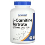 Nutricost, L-Carnitine Tartrate, L-Carnitine Tartrate, 1,000 mg, 240 capsules (500 mg per capsule),Nutricost, L-Carnitine Tartrate, L-Carnitin-Tartrat, 1.000 mg, 240 Kapseln (500 mg pro Kapsel)