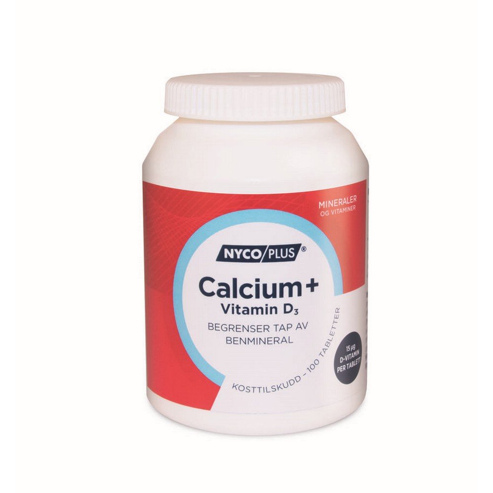 Nycoplus Calcium m/D-vitamin 15 mikrog/500 mg 100