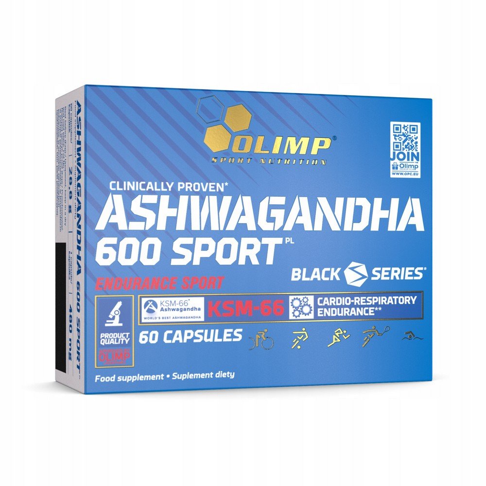 OLIMP Ashwagandha 600mg 60caps INDIAN GINSENG,Olympia Ashwagandha 100mg 100kaps Żeń-szeń Indyjski