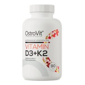 OstroVit,Vitamin D3 + K2 Calcium dietary supplement,90 pcs,Witamina D3 + K2 Wapń suplement diety, 90 szt,