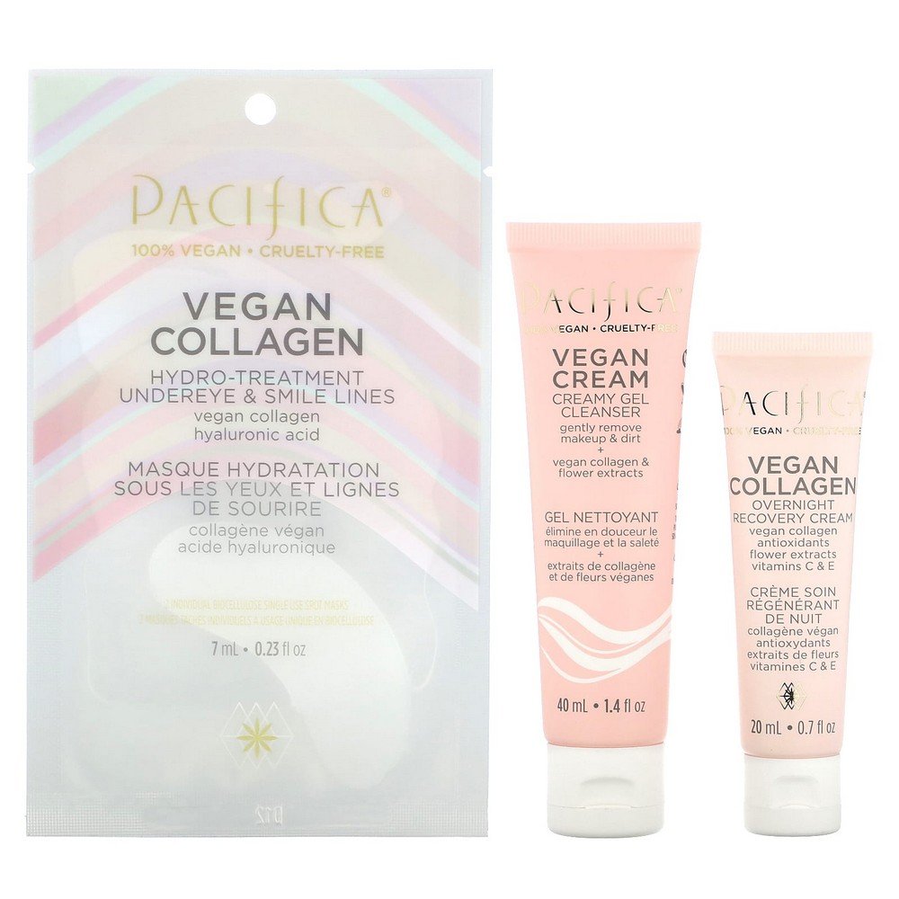 Pacifica, Vegan Collagen Skincare Kit, 3 Piece Kit,Pacifica, Veganes Kollagen-Hautpflegeset, 3-teiliges Set