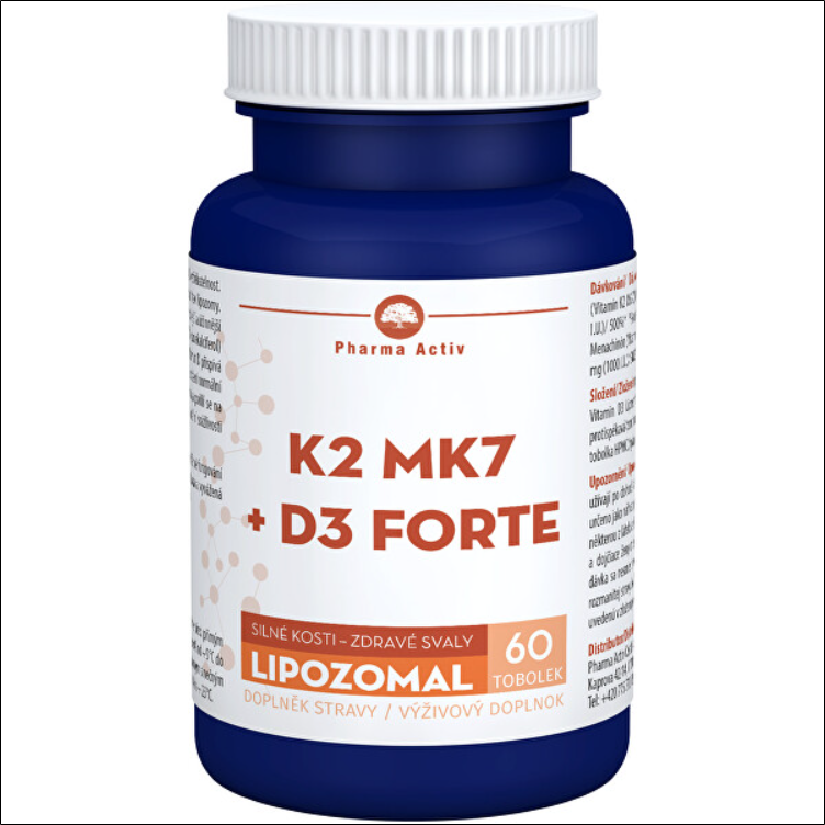 Pharma Activ,Pharma Activ Liposomal K2 MK7 + D3 forte 60 capsules,Pharma Activ