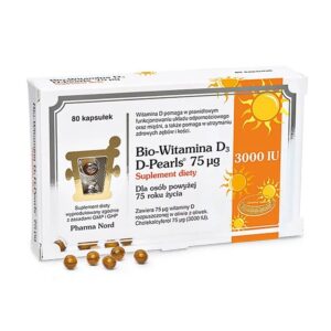 Pharma Nord, Bio-Vitamin D3 D-pearl 75 mcg 80, Bio-Witamina D3 D-Perła 75 mcg 80