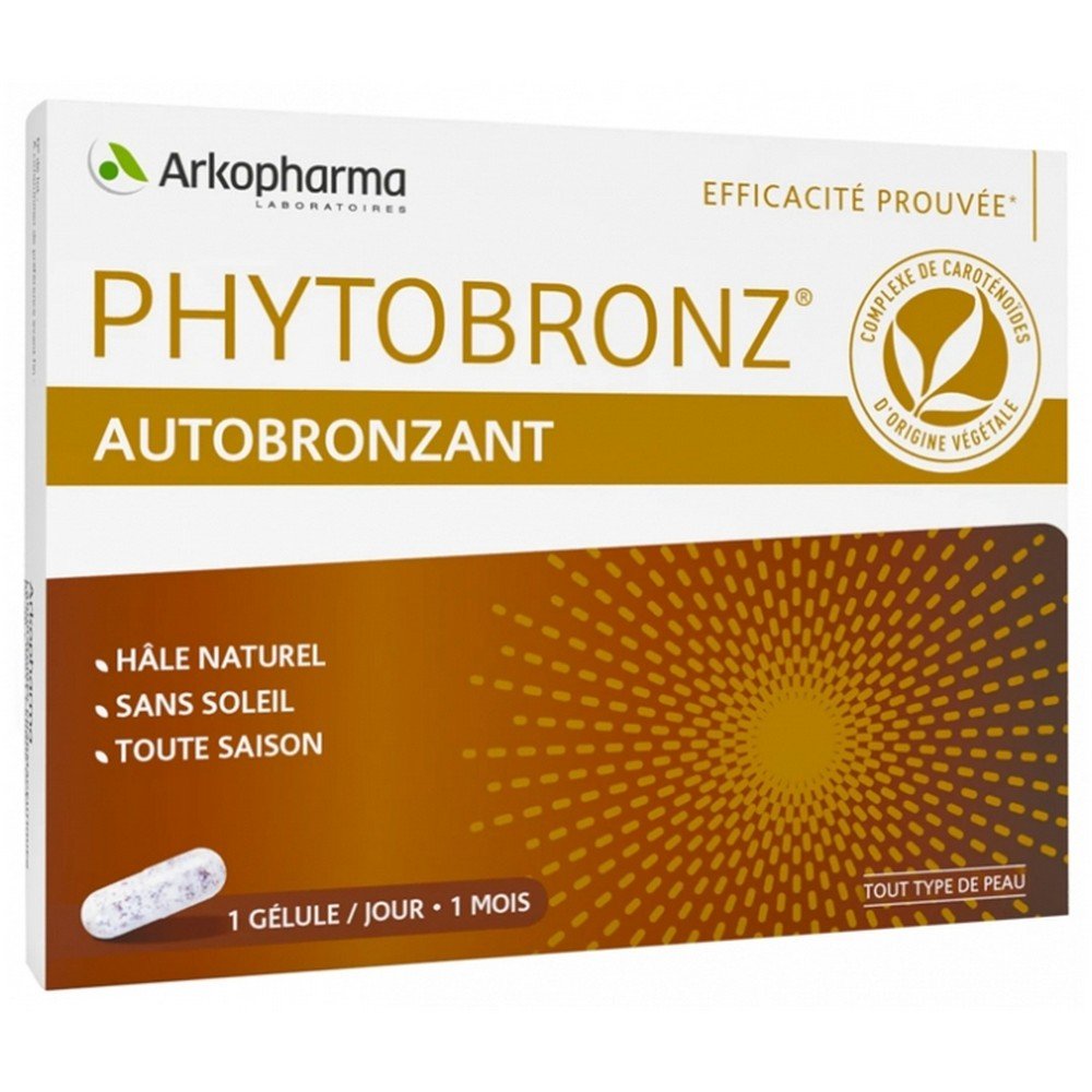 Phytobronz Self-Tanning Natural Tan 30 Capsules, Autobronzant Bronzage Naturel 30 Gélules