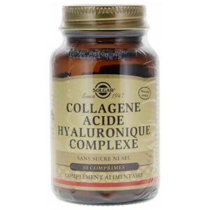 Solgar Collagen Hyaluronic Acid Complex 30 Tablets,Collagène Acide Hyaluronique 30 Comprimés